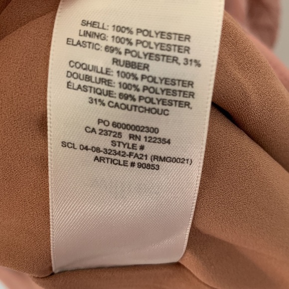 NWOT Wilfred Tempest Dress‎ size 2XL smocked long sleeves mini party pink - Picture 8 of 16